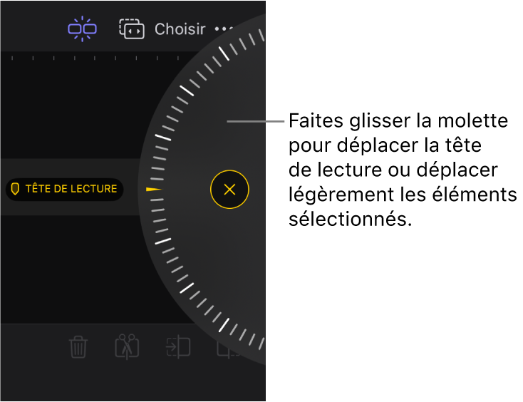 La molette développée.