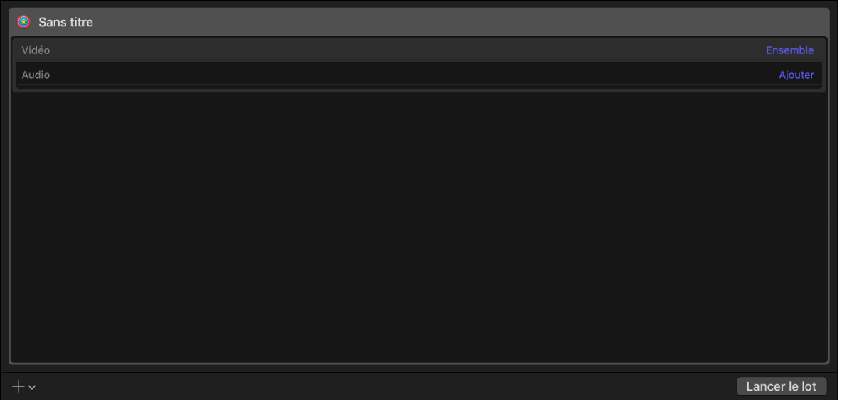 Zone du lot de Compressor affichant une tâche de paquet IMF.