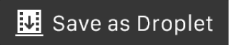 Droplet으로 저장 Touch Bar 버튼