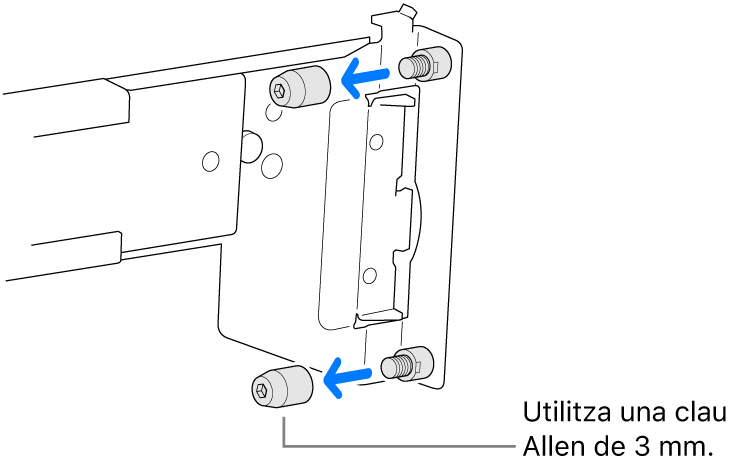 Un conjunt de guies que s’adapta als bastidors d’orificis rodons.