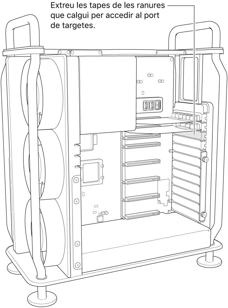 S’està retirant la coberta d’una ranura.