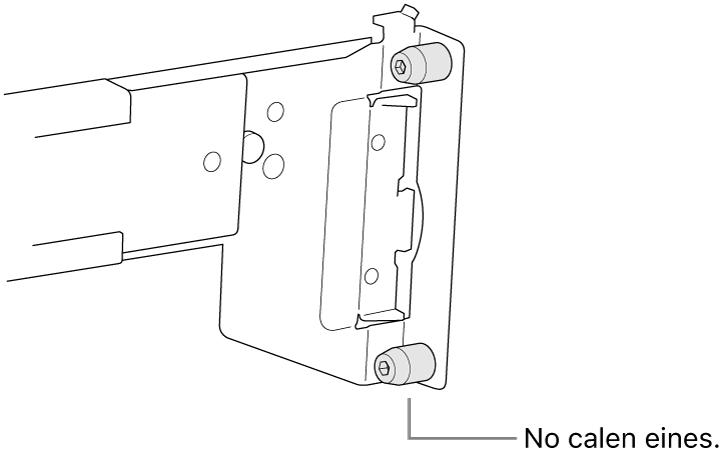 Un conjunt de guies que s’adapta als bastidors d’orificis quadrats.