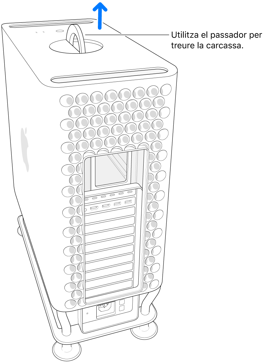 La carcassa s’està retirant de l’ordinador.