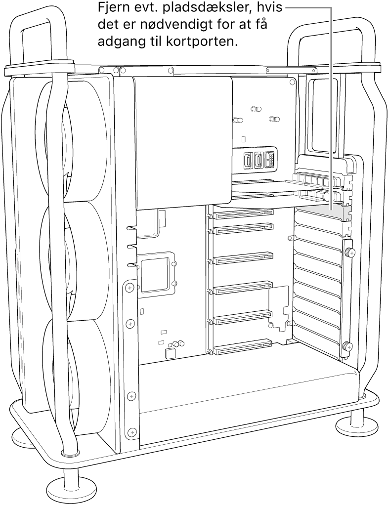 Et dæksel over en plads fjernes.