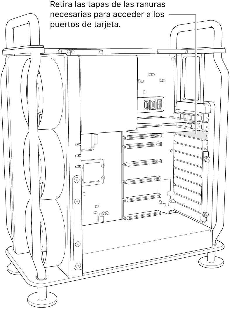 Se está retirando la cubierta de una ranura.