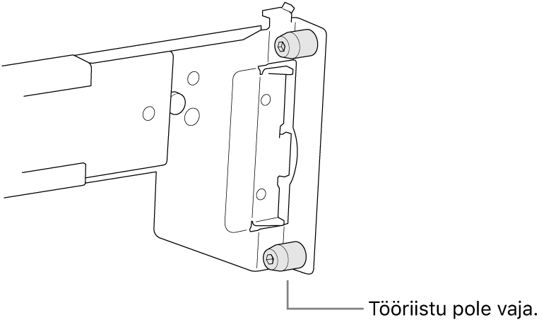 Siinisõlm, mis sobib ruudukujuliste avadega püstikusse.