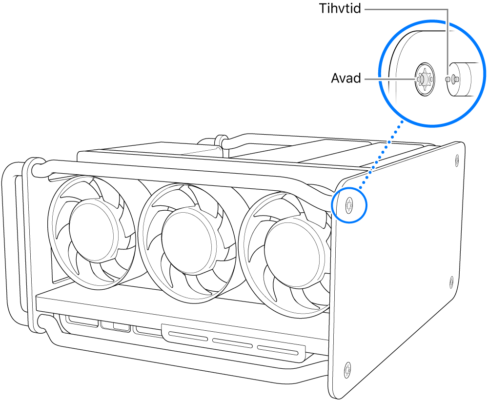 Tihvtide joondamine avadega.