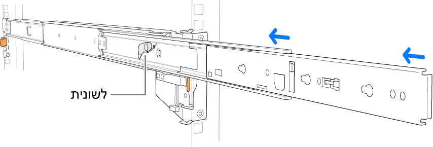 מערכת מסילות חוזרת לגודל המקורי.