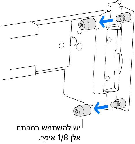 מערכת מסילות המתאימה למערכת מידוף עם חורים עגולים.
