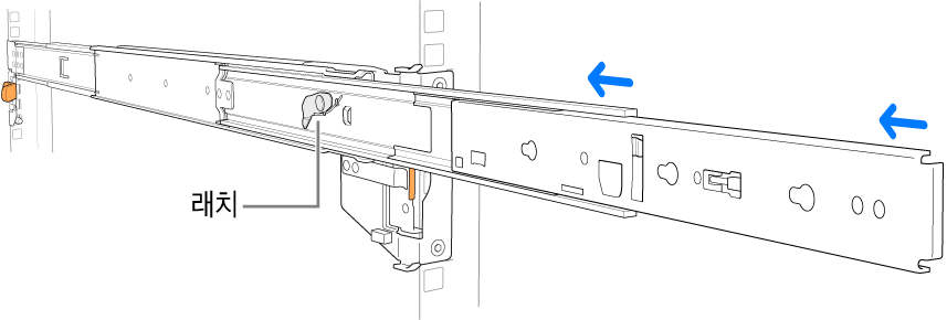 들어가는 레일 어셈블리.
