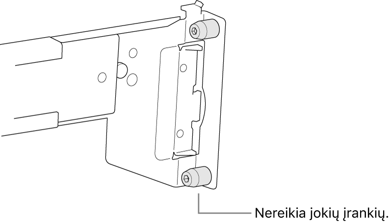 Skersinis, tvirtinamas prie kvadratinių skylučių rėmo.