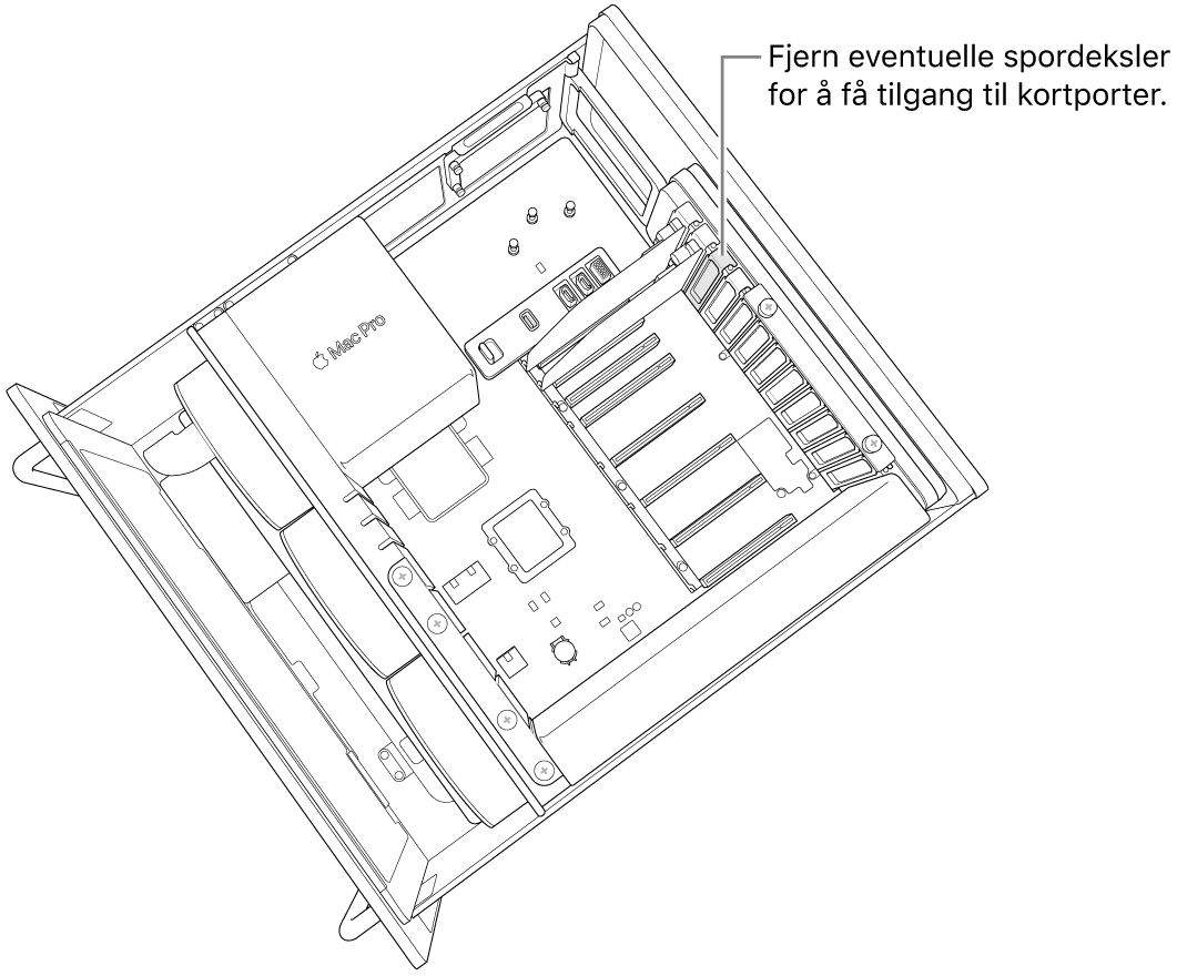 Fjerning av et plassdeksel.