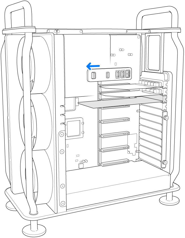 Skyving av låsen mot venstre.