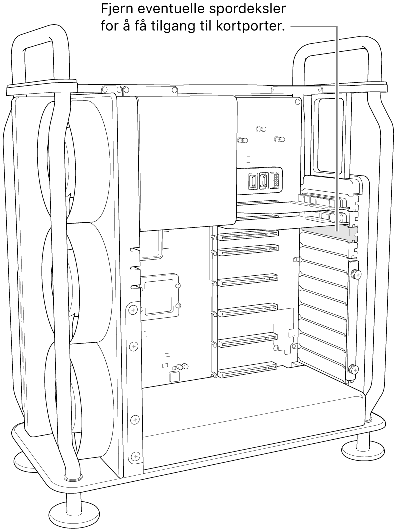 Fjerning av et plassdeksel.