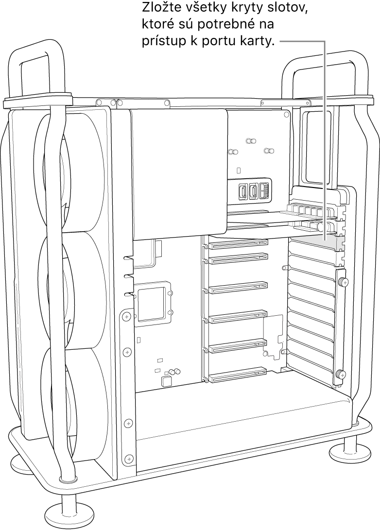 Odstránenie krytov slotov.
