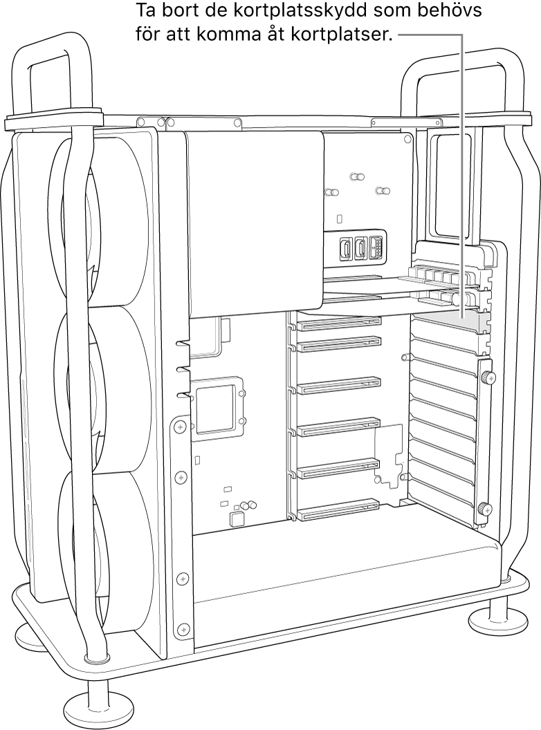 Ett kortplatsskydd tas bort.