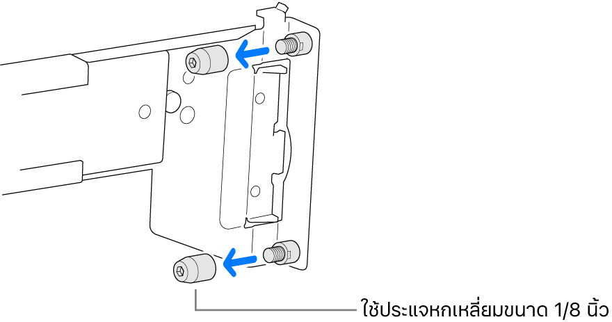 ชิ้นส่วนประกอบรางที่มีขนาดพอดีกับแร็คแบบรูกลม