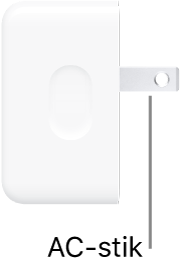 Den kompakte USB-C-strømforsyning på 35 W med to porte.