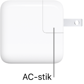 USB-C-strømforsyningen på 30 W.