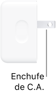 El adaptador de corriente compacto con puerto USB-C doble de 35 W.