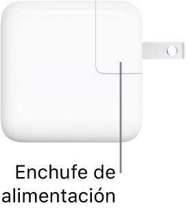 El adaptador de corriente USB-C de 30 W.