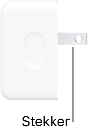 De compacte lichtnetadapter van 35 W met twee USB-C-poorten.