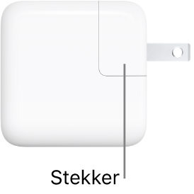 De USB-C-lichtnetadapter van 30 W.