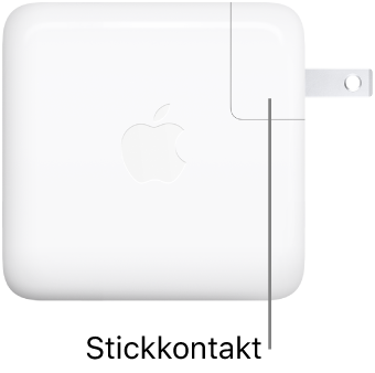 USB-C-strömadaptern på 70 W.
