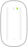 Bottom of mouse showing the switch for turning the mouse on and off.