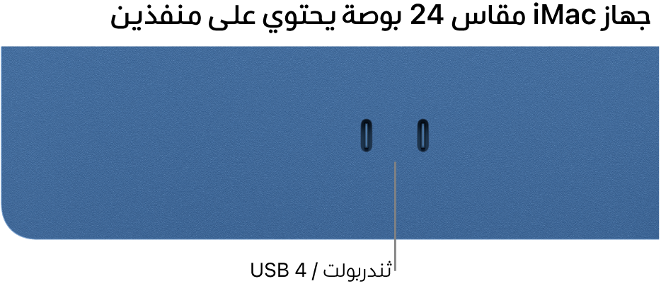 iMac يعرض منفذي ثندربولت / USB 4.