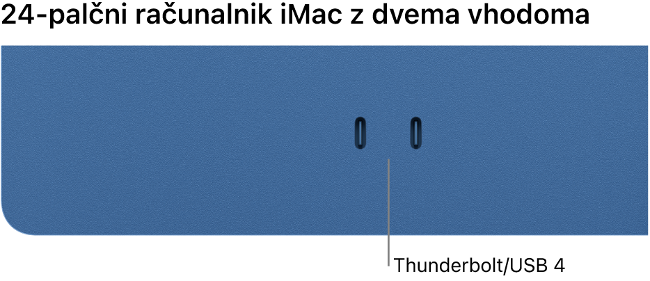 Računalnik iMac z dvema vhodoma Thunderbolt/USB 4.