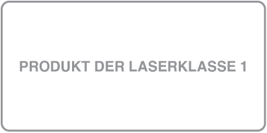 Etikett für ein Produkt der Laserklasse 1