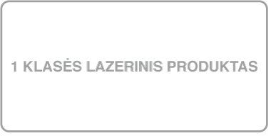 1 klasės lazerinio produkto simbolis.