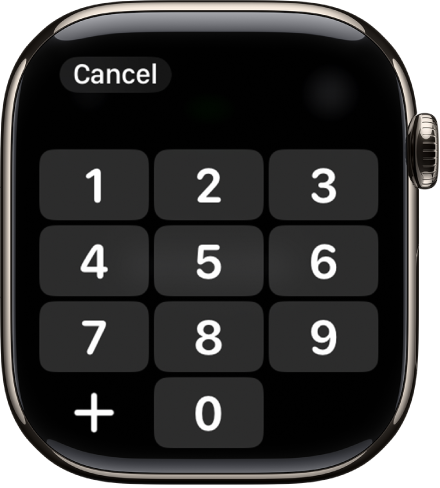 Programoje „Phone“ rodoma skaitmenų klaviatūra.