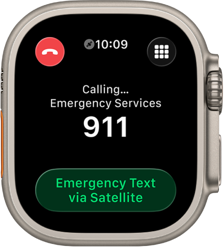 Een scherm met de tekst "Geen verbinding" nadat is geprobeerd om het alarmnummer te bellen. Onderin staat de knop 'Nood-sms'.