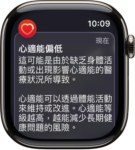 「心率」提示,表示心適能偏低。