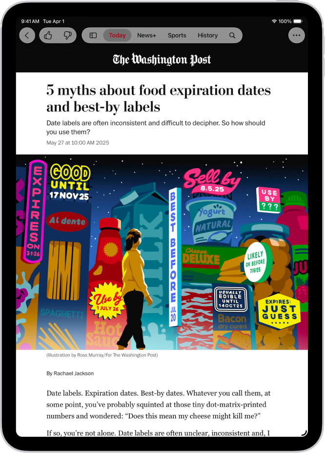 Un articolo dal feed Today nell’app News.