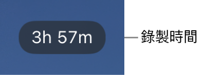 顯示剩餘錄影時間的相機顯示器。