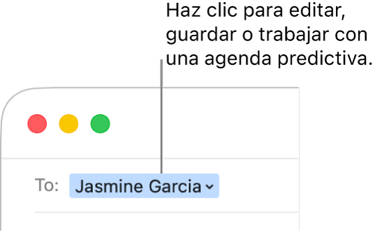 Agenda predictiva con la flecha en la que puedes hacer clic para editar, guardar o trabajar con una agenda predictiva.