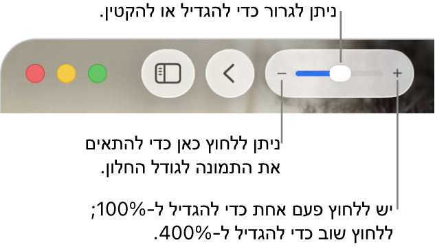 סרגל הכלים עם כלי בקרה לזום.