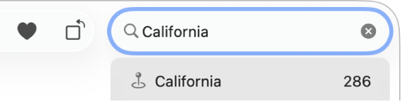 Polje za pretraživanje s kriterijima za pretraživanje koji su uneseni u polje.