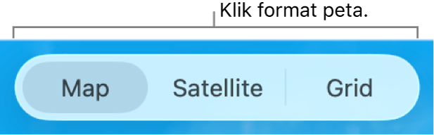 Butang Peta, Satelit dan Grid.