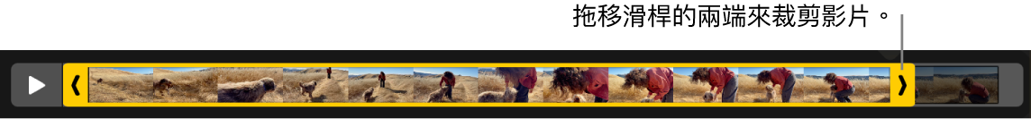 影片中的裁剪控點。