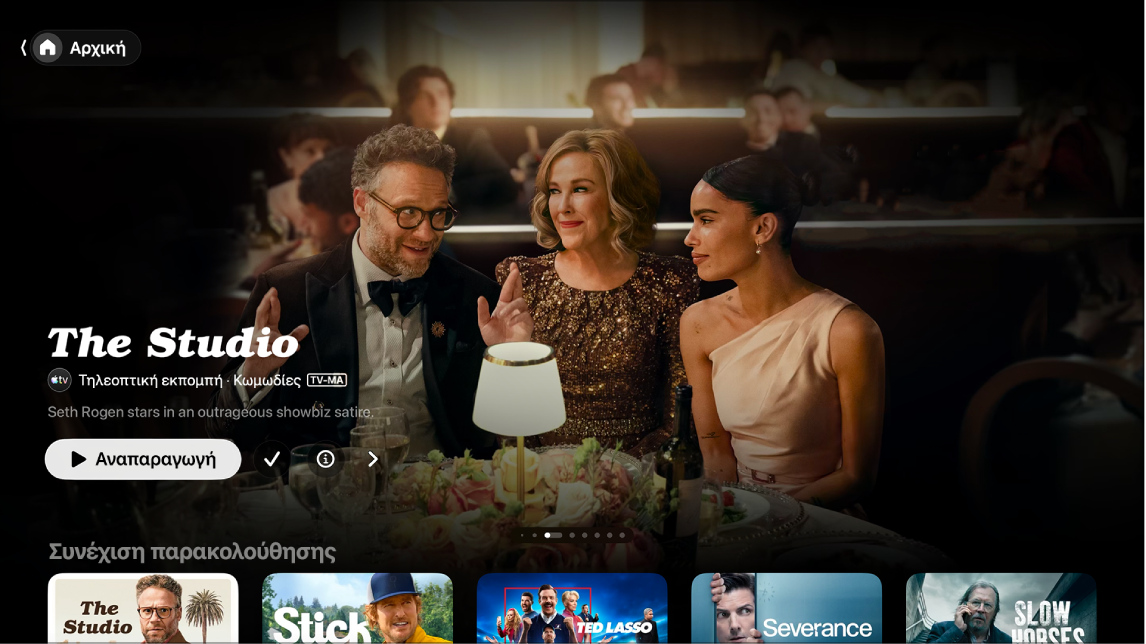 Η εφαρμογή Apple TV στην Αρχική οθόνη