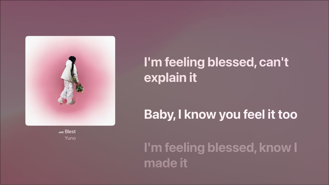 Ekrānā Now Playing redzami dziesmas vārdi