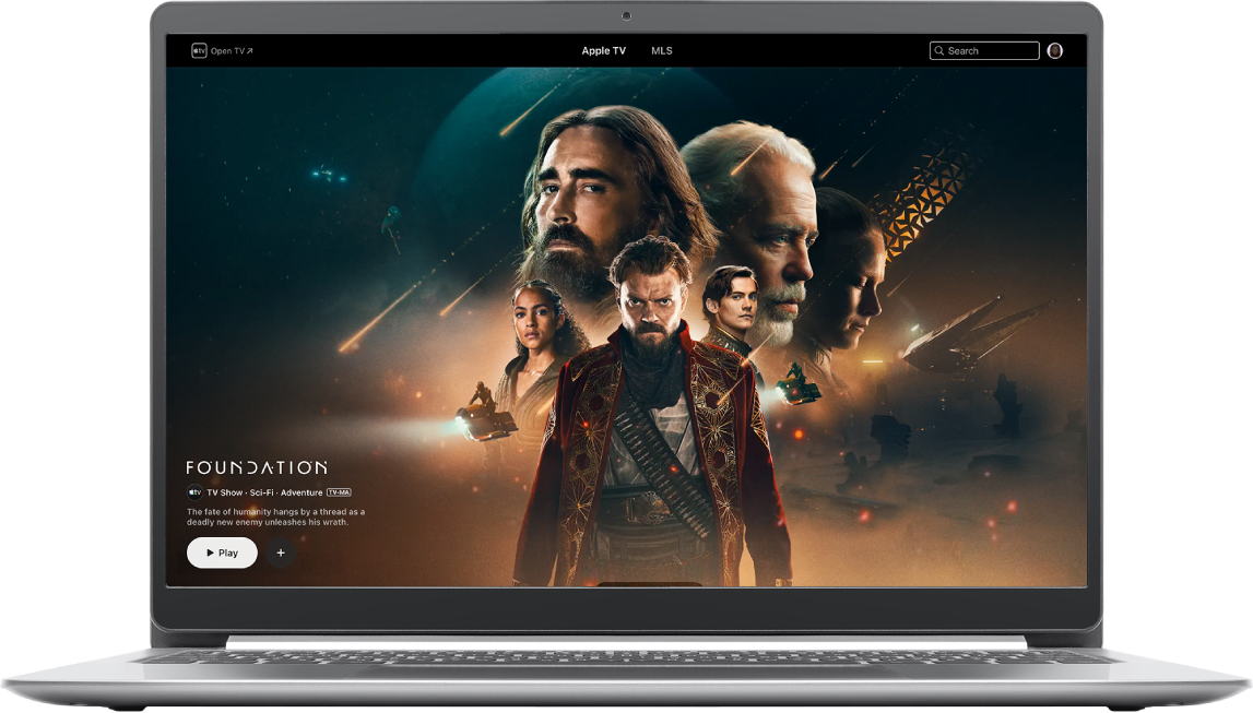 Apple TV website in a browser