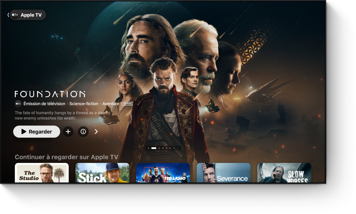 App Apple TV affichée
