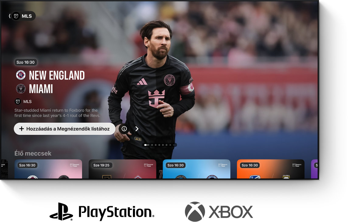 Az Apple TV app egy televízión