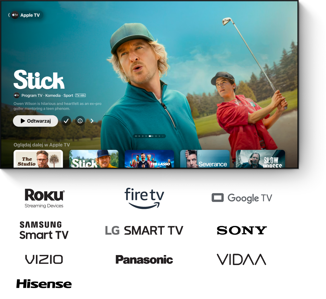 Aplikacja Apple TV na telewizorze