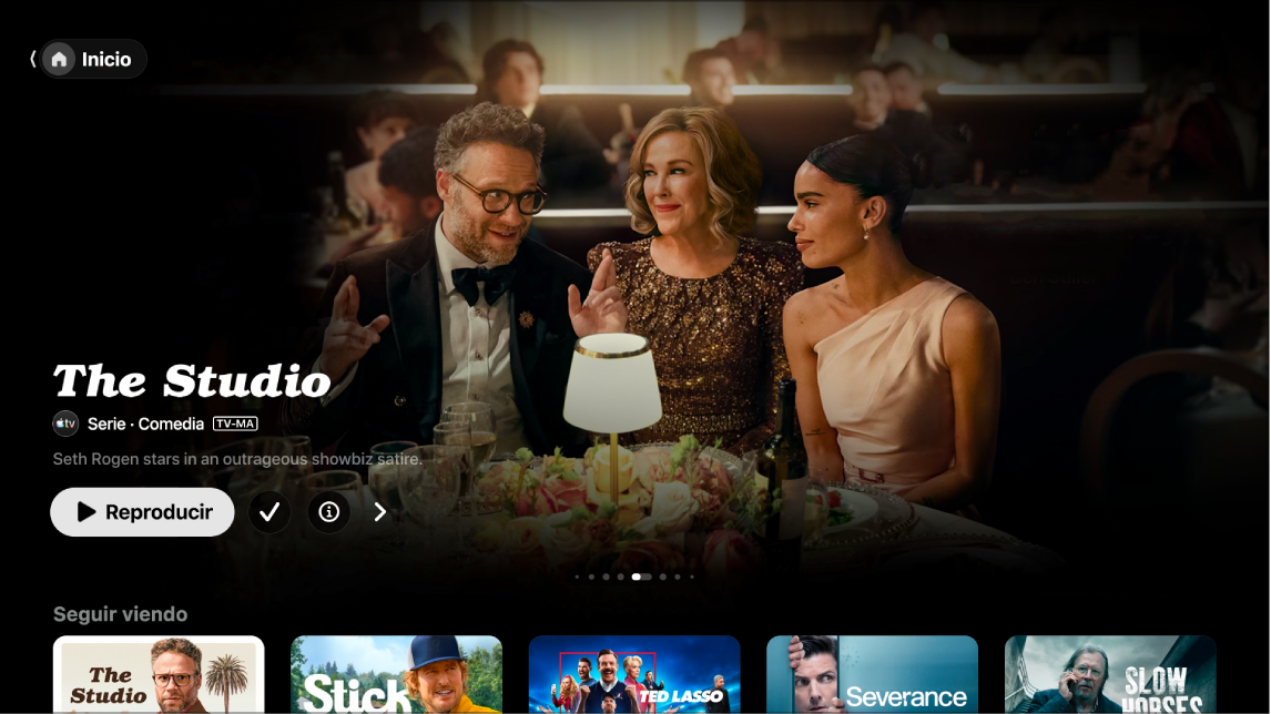 Pantalla en la que se muestra la pantalla de inicio.